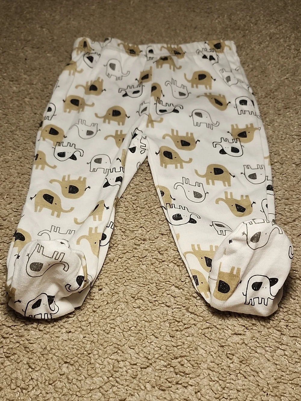 Baby Gear Elephant Reach For The Stars 2-Piece Footed Pant Set 0-3M NWT